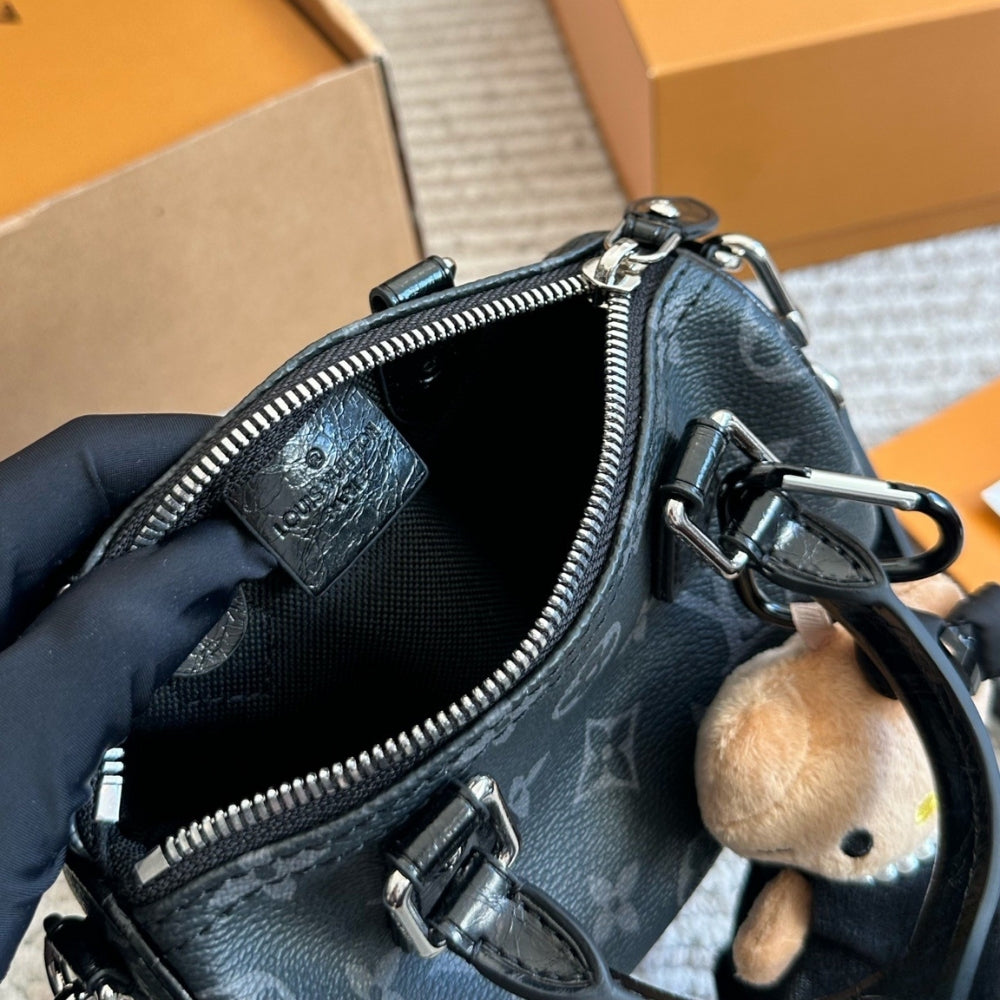 Louis Vuitton Nano Speedy Monogram Eclipse 16Cm M26573