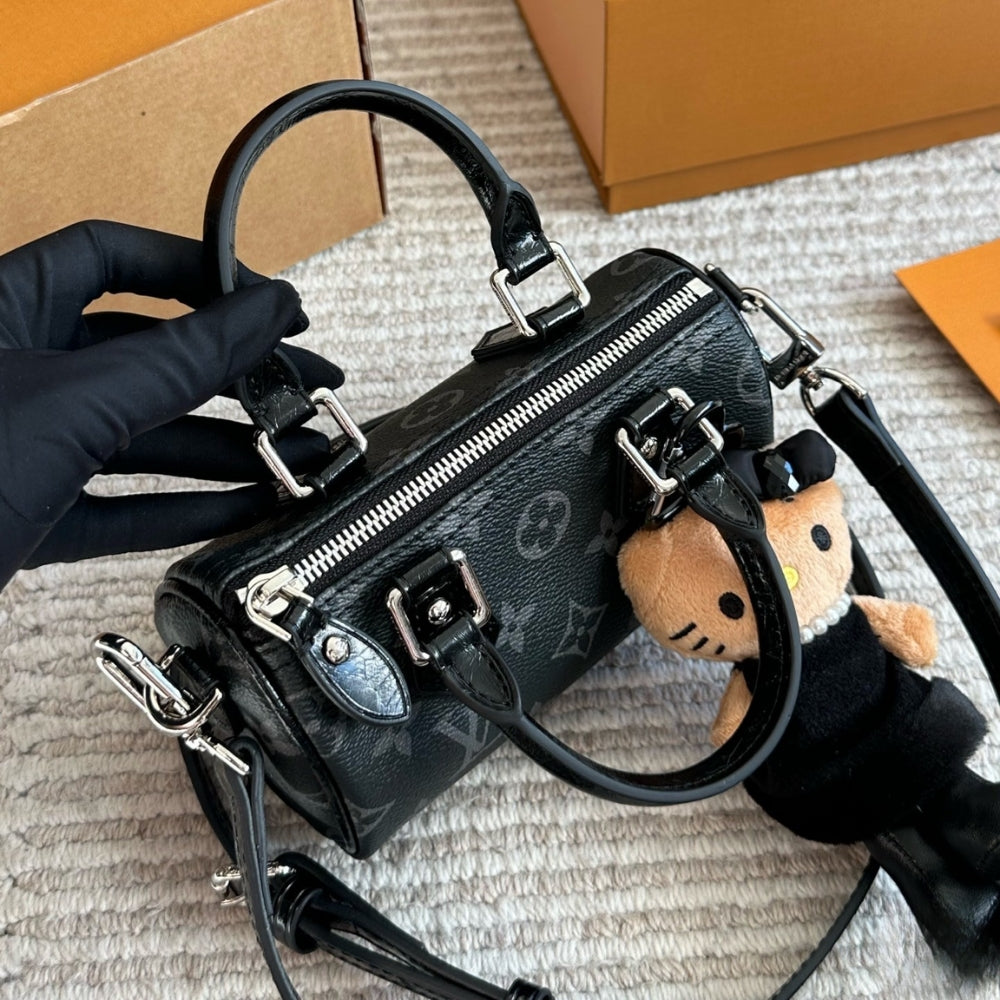 Louis Vuitton Nano Speedy Monogram Eclipse 16Cm M26573