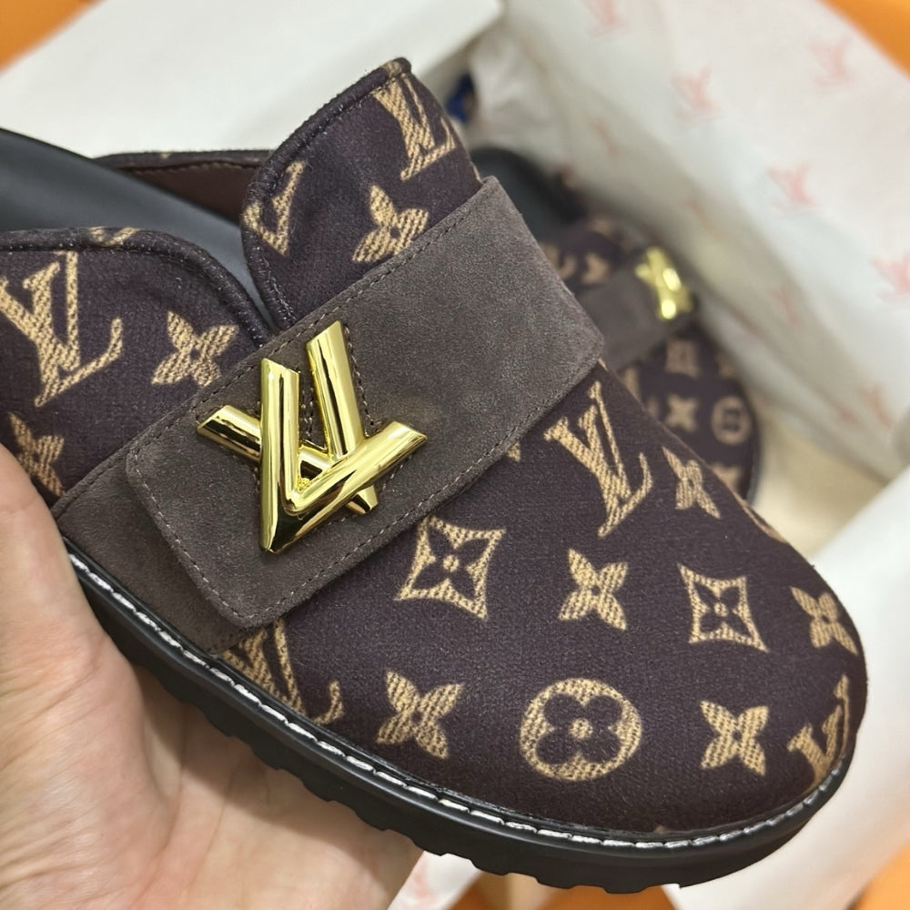 Louis Vuitton Lv Cosy Flat Comfort Clog Brown