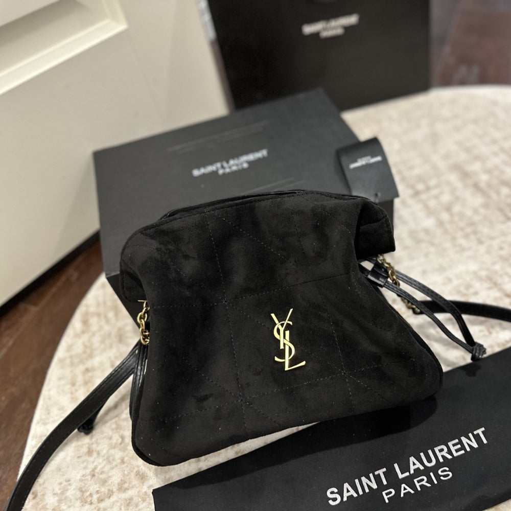 Saint Laurent Jamie Shoulder Pouch In Black 26Cm