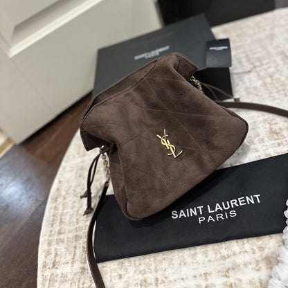 Saint Laurent Jamie Shoulder Pouch In Dark Brown 26Cm