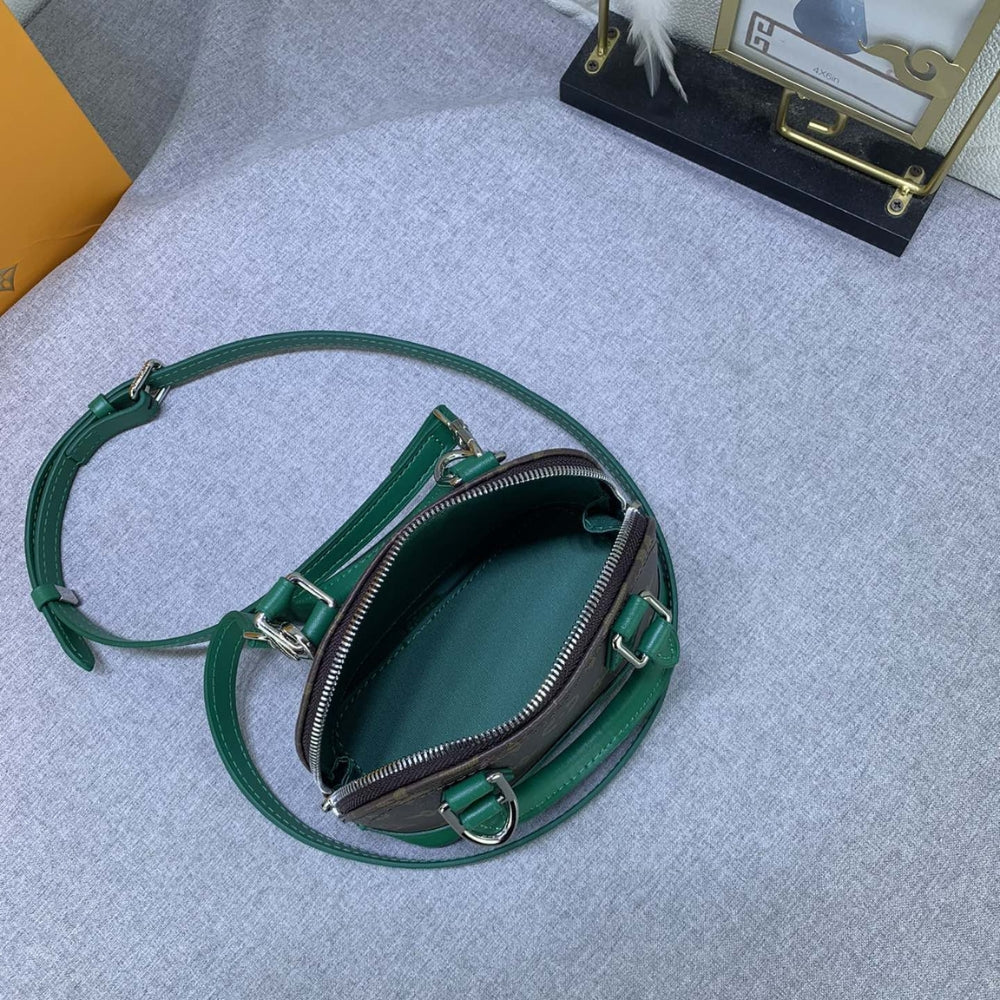 Louis Vuitton Mini Alma Monogram Canvas Mix With Green 18Cm M83204