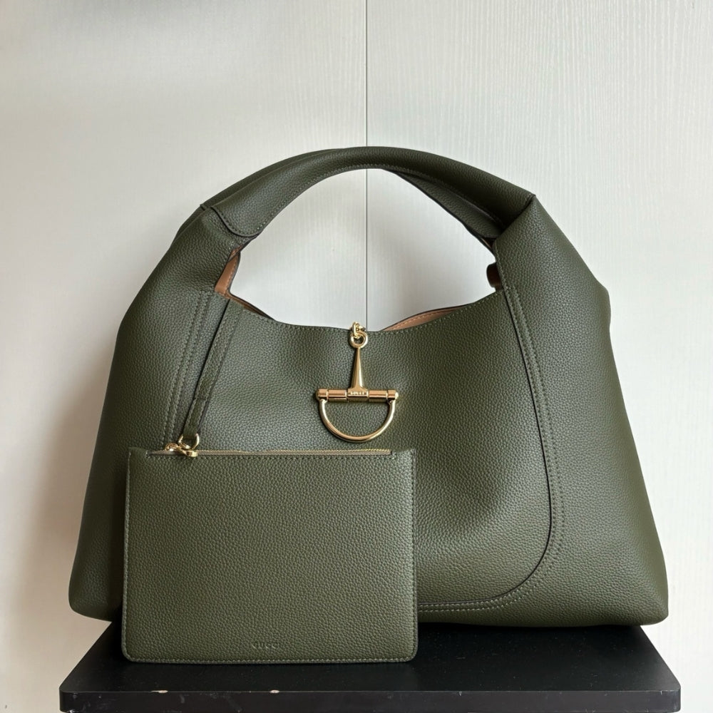 Gucci Softbit Maxi Shoulder Bag Green 46Cm