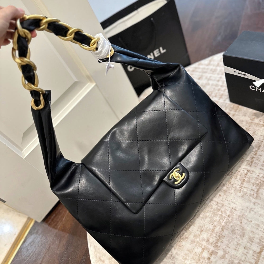Chanel Maxi Hobo Bag Black  43Cm