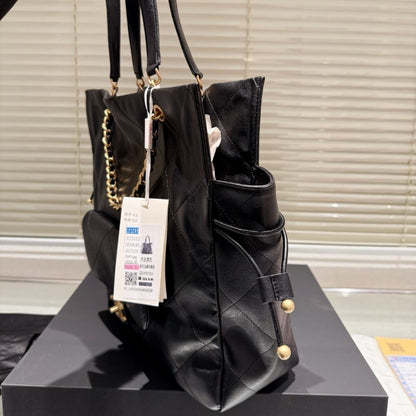 Chanel 25C Shopping Bag Black 33Cm