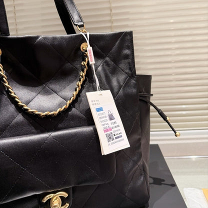 Chanel 25C Shopping Bag Black 33Cm