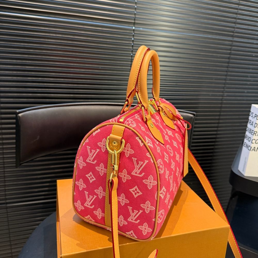 Louis Vuitton Speedy Bandouliére 25 Monogram Origine Rose Ribbon Pink 25Cm M27528