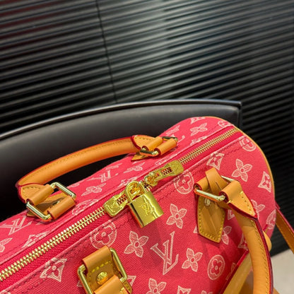 Louis Vuitton Speedy Bandouliére 25 Monogram Origine Rose Ribbon Pink 25Cm M27528