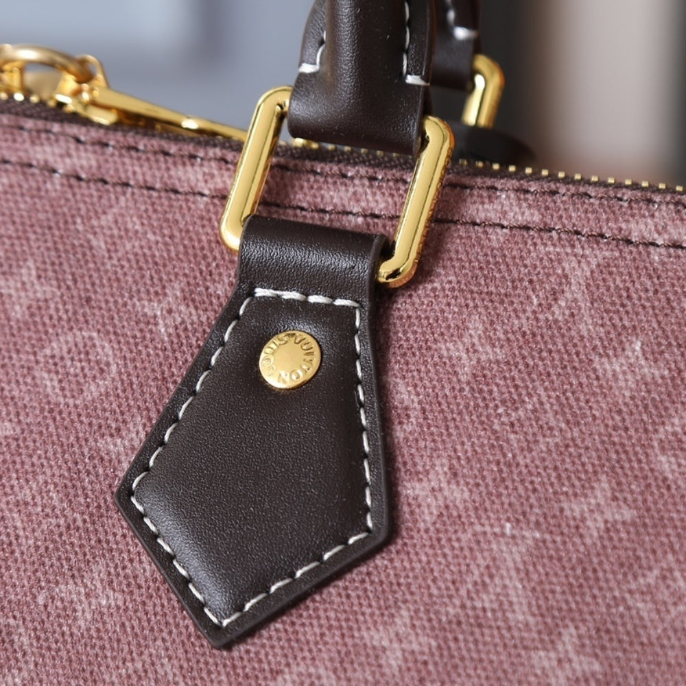 Louis Vuitton Sepia Idylle Monogram Speedy Bandouliere 30 Bag Dark Pink 30Cm