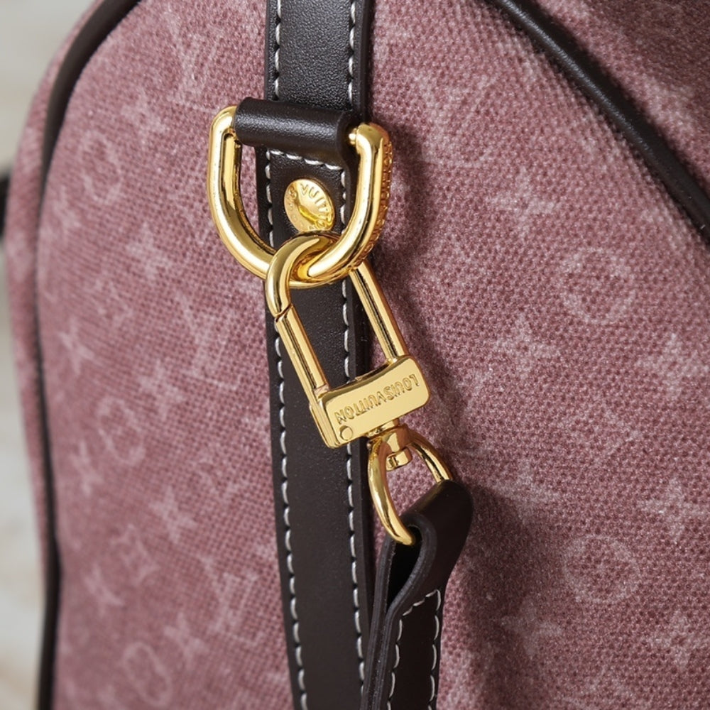 Louis Vuitton Sepia Idylle Monogram Speedy Bandouliere 30 Bag Dark Pink 30Cm
