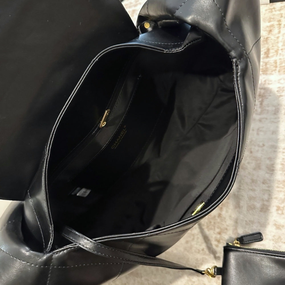 Chanel Maxi Hobo Bag Black  43Cm