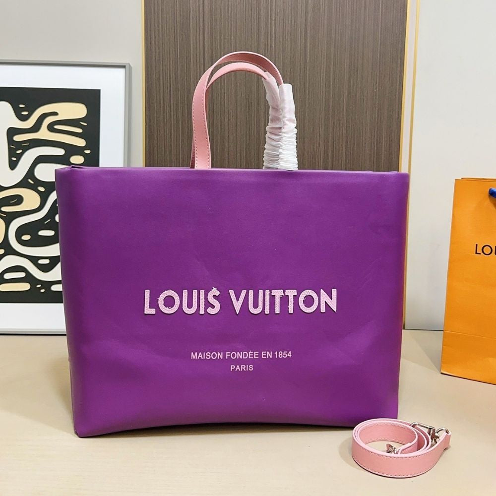Louis Vuitton MM Shopper Tote Bag Violet 41Cm