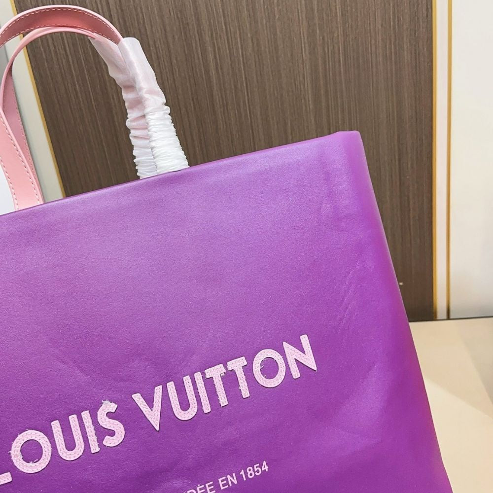 Louis Vuitton MM Shopper Tote Bag Violet 41Cm