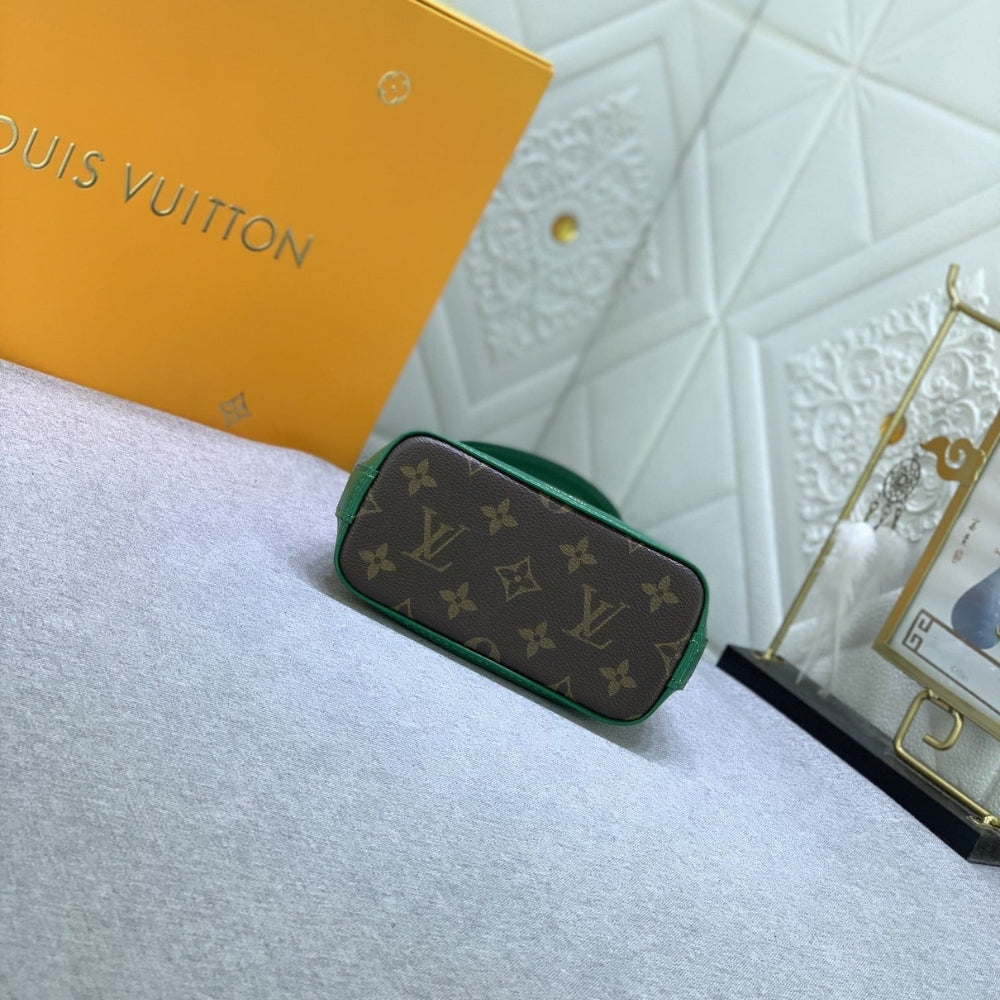 Louis Vuitton Mini Alma Monogram Canvas Mix With Green 18Cm M83204