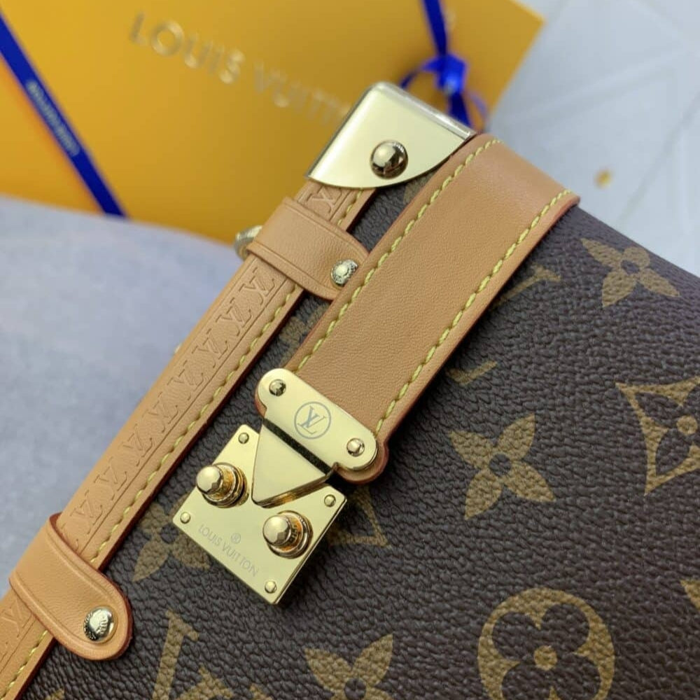Louis Vuitton Side Trunk Monogram Brown 21Cm M46358