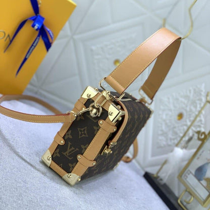 Louis Vuitton Side Trunk Monogram Brown 21Cm M46358