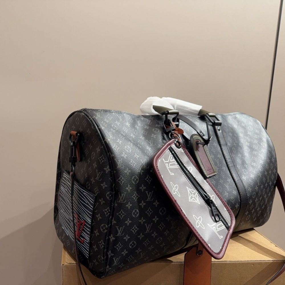 Louis Vuitton Keepall Bandoulière 50 Monogram Canvas Black 50Cm