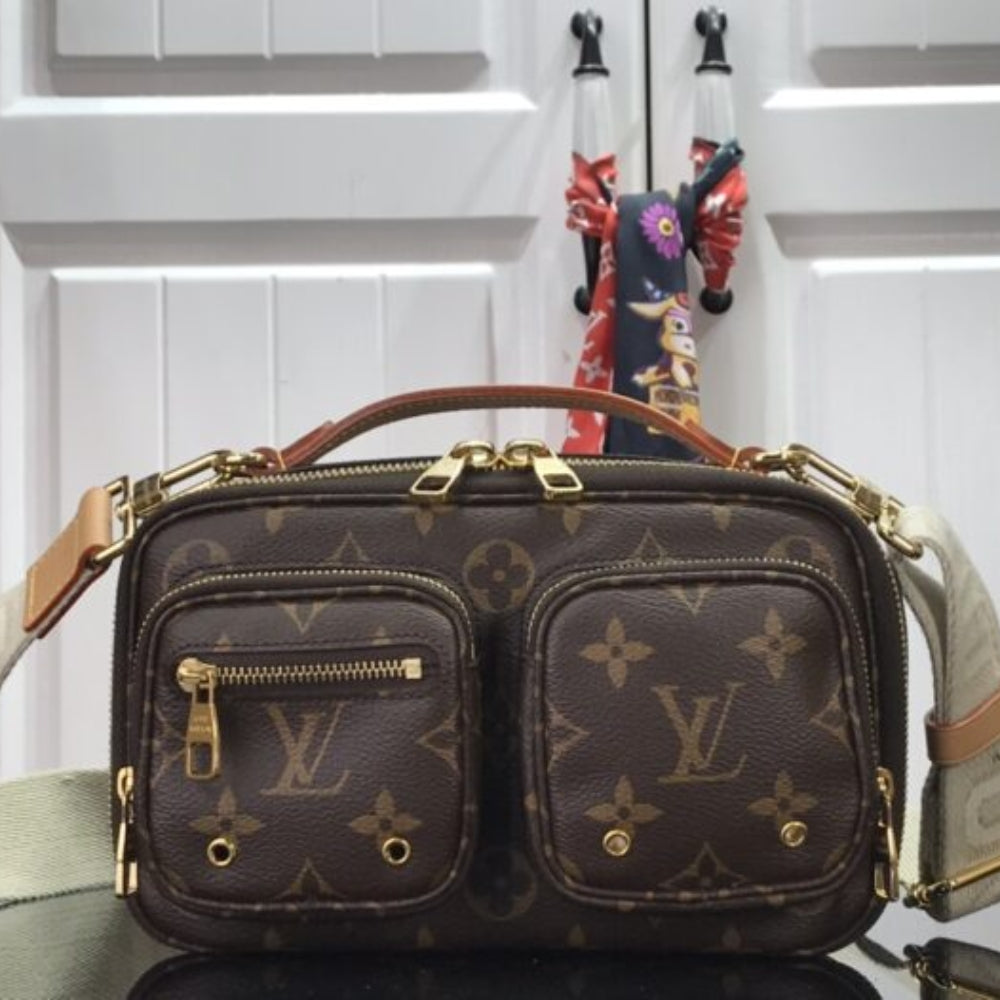 Louis Vuitton Utility Crossbody Bag Brown 18Cm M80446