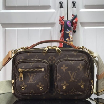 Louis Vuitton Utility Crossbody Bag Brown 18Cm M80446