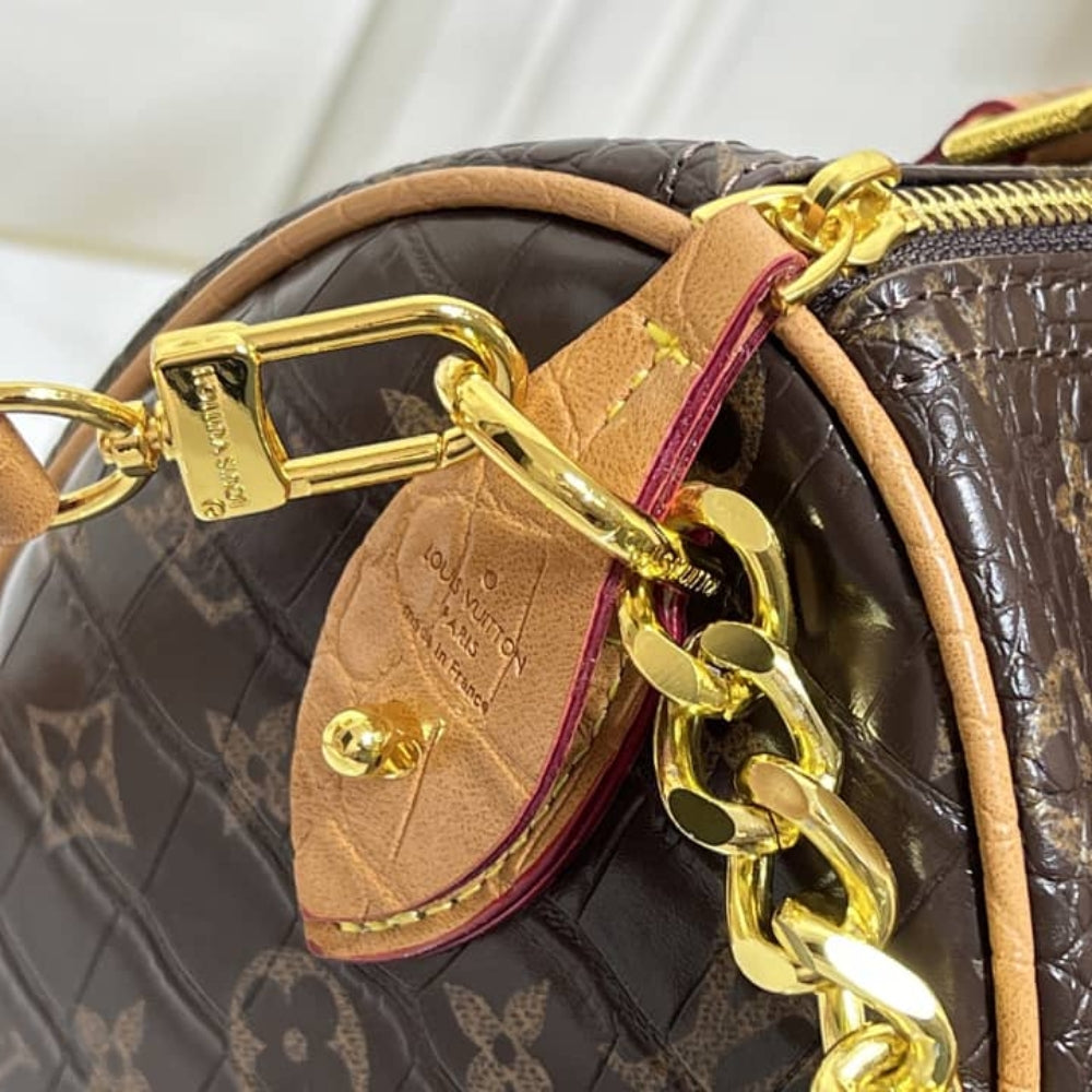 Louis Vuitton Speedy Satchel Bag Monogram Brown 25Cm