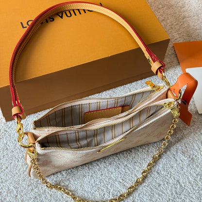 Louis Vuitton Pochette Liv Monogram Origine Lin 24Cm