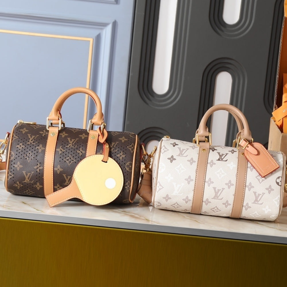 Louis Vuitton Keepall Bandoulière 25 Monogram Beige 25Cm