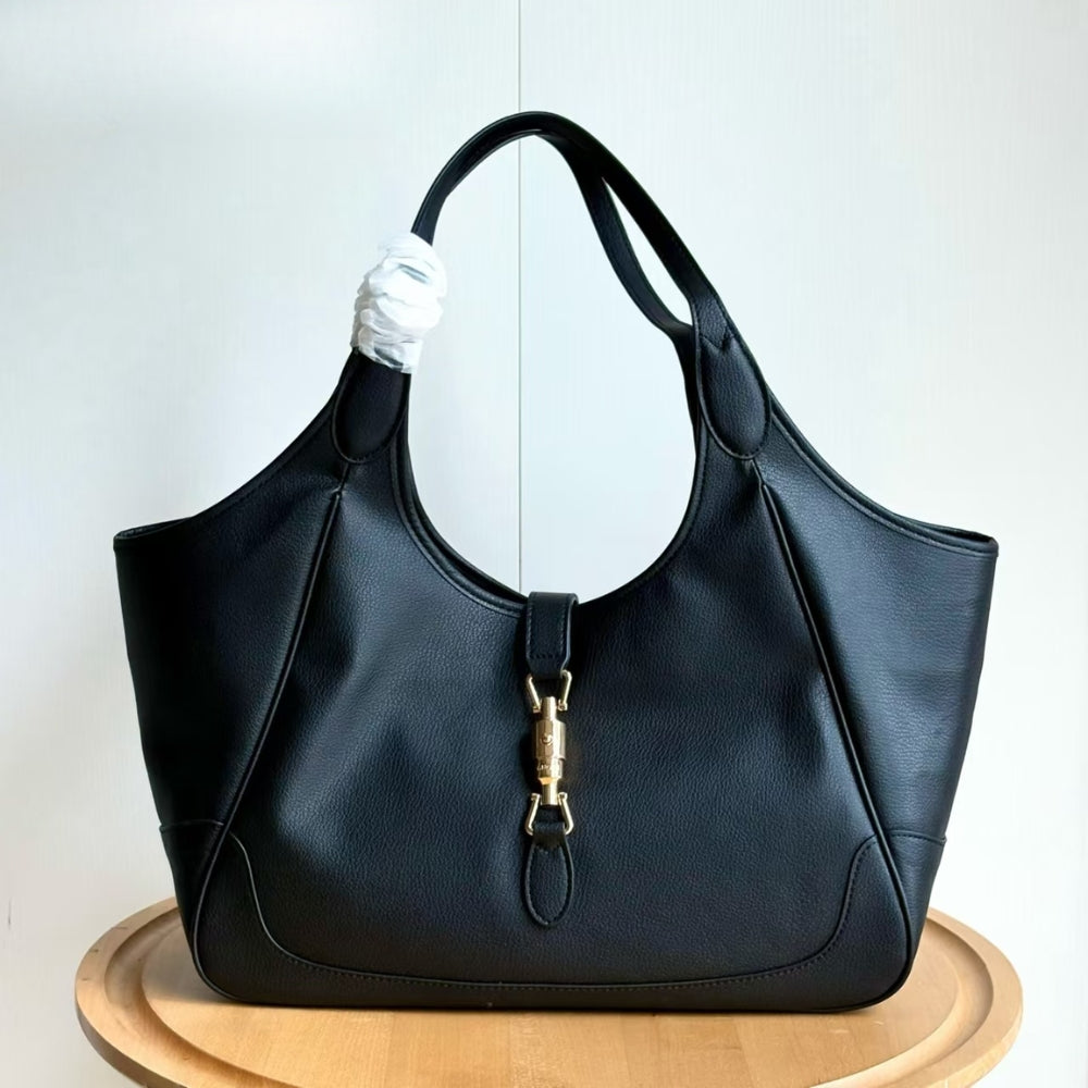 Gucci Mercato Medium Tote Bag Black Leather 35cm