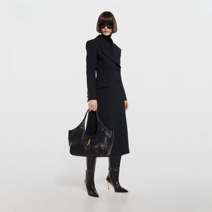 Gucci Mercato Medium Tote Bag Black Leather 35cm