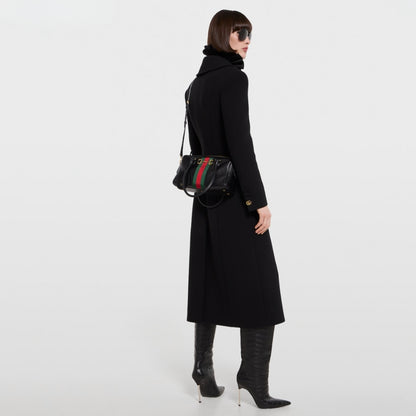 Gucci Borsetto Medium Boston Bag Black Leather 28cm