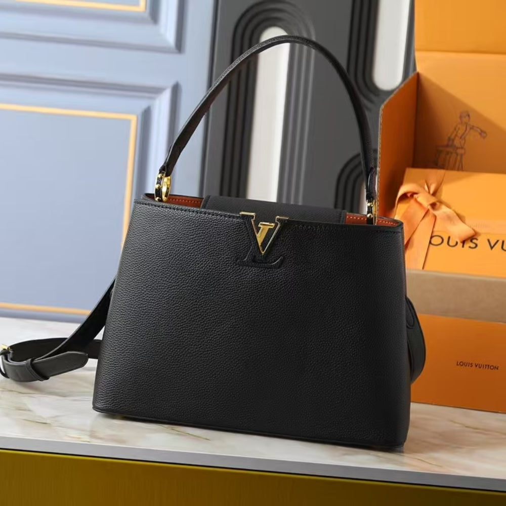 Louis Vuitton Capucines MM Souple Black 33Cm M14370
