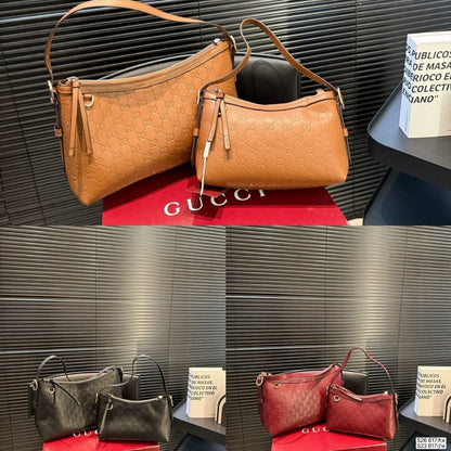 Gucci GG Emblem Medium Shoulder Bag Red 29Cm