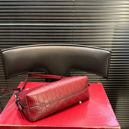Gucci GG Emblem Medium Shoulder Bag Red 29Cm