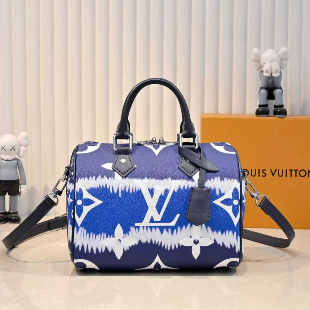 Louis Vuitton Speedy Bandouliere 30 Monogram Escale Canvas Blue 25cm