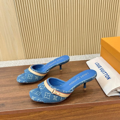 Louis Vuitton 6AM Mule Denim Blue 1ADIEX