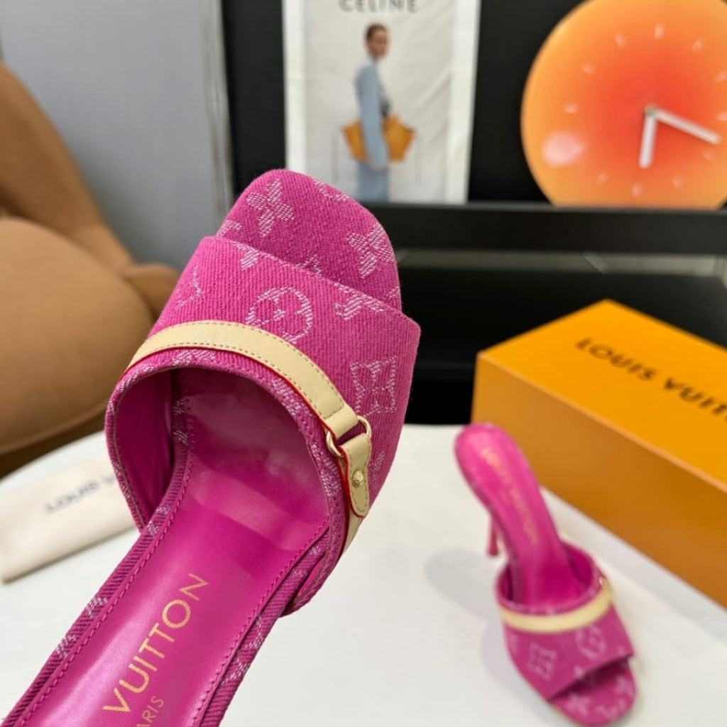 Louis Vuitton 6AM Mule Denim Fuschia