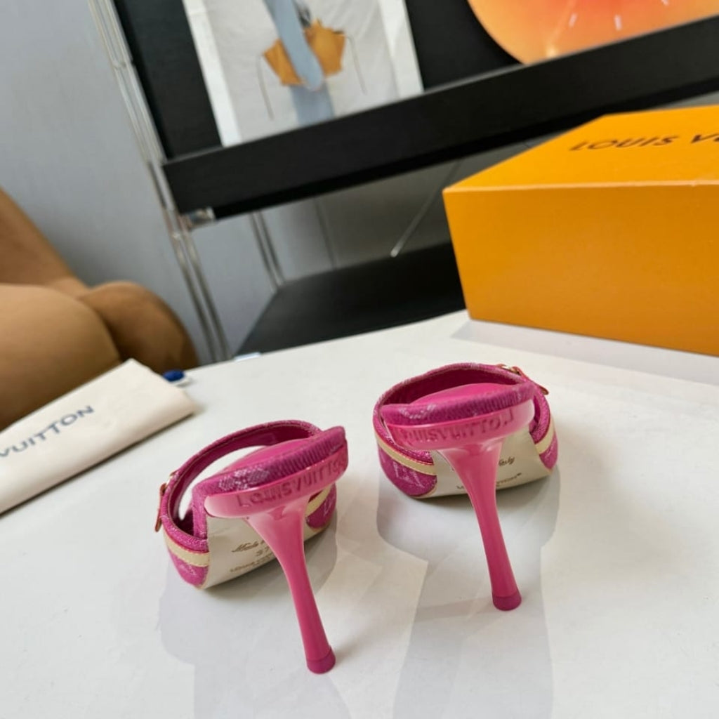 Louis Vuitton 6AM Mule Denim Fuschia