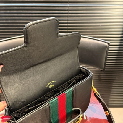 Gucci Horsebit 1955 Small Shoulder Bag Black Leather 21cm