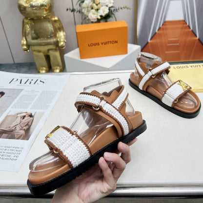 Louis Vuitton LV Sunset Flat Comfort Sandals Cognac 1ACZJY