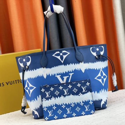 Louis Vuitton Neverfull MM Monogram Escale Blue 31Cm