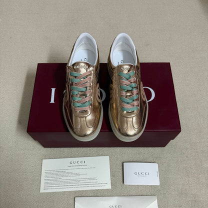 Gucci Women G75 Sneaker Bronze Textured