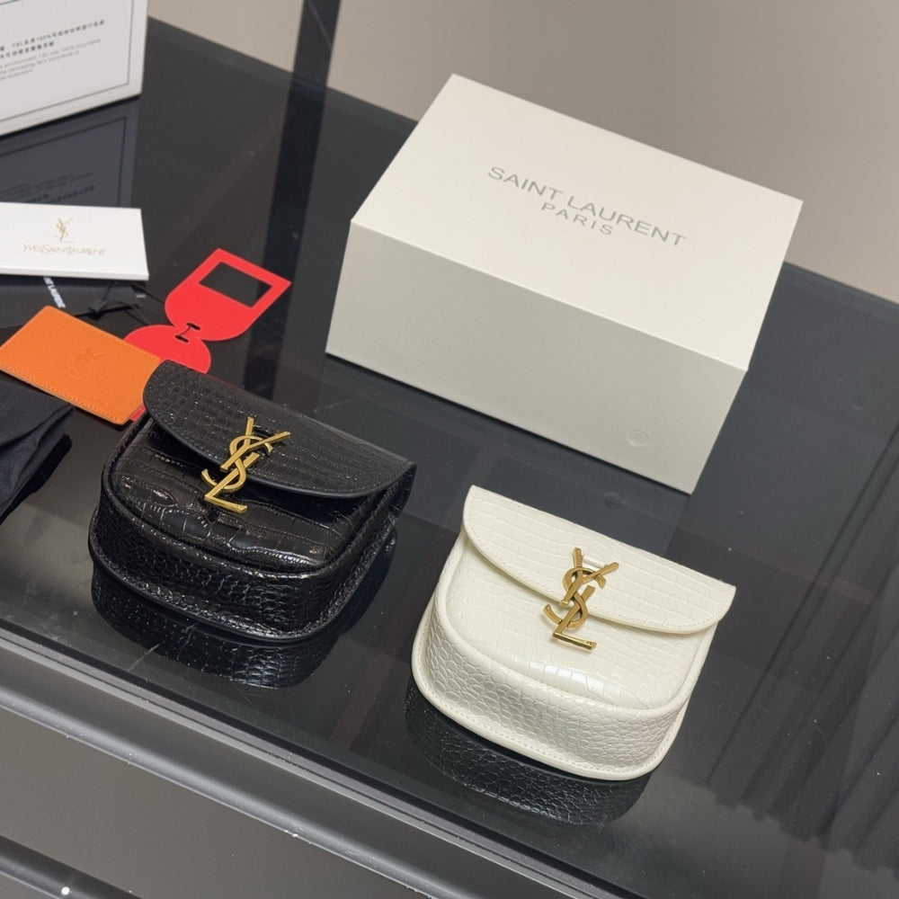 Saint Laurent Kaia Small Satchel Shoulder Bag Black 17Cm
