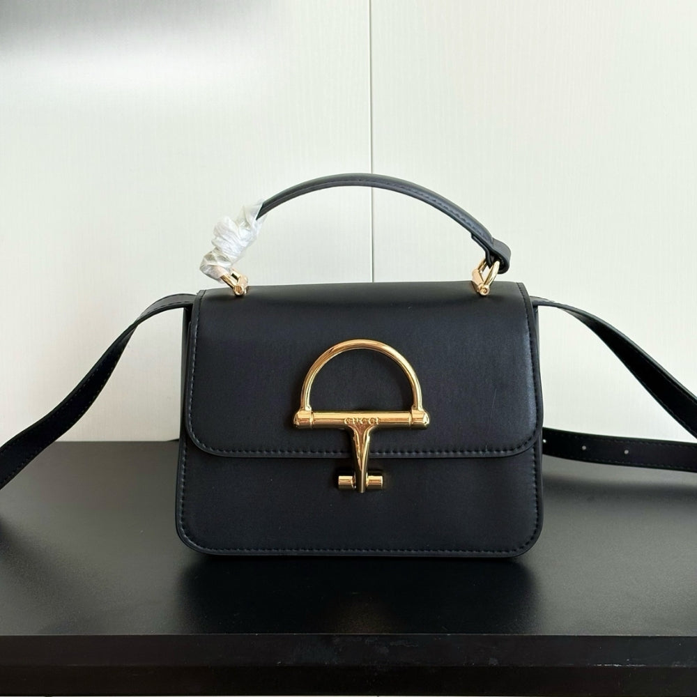 Gucci Siena Small Top Handle Bag Black  19Cm