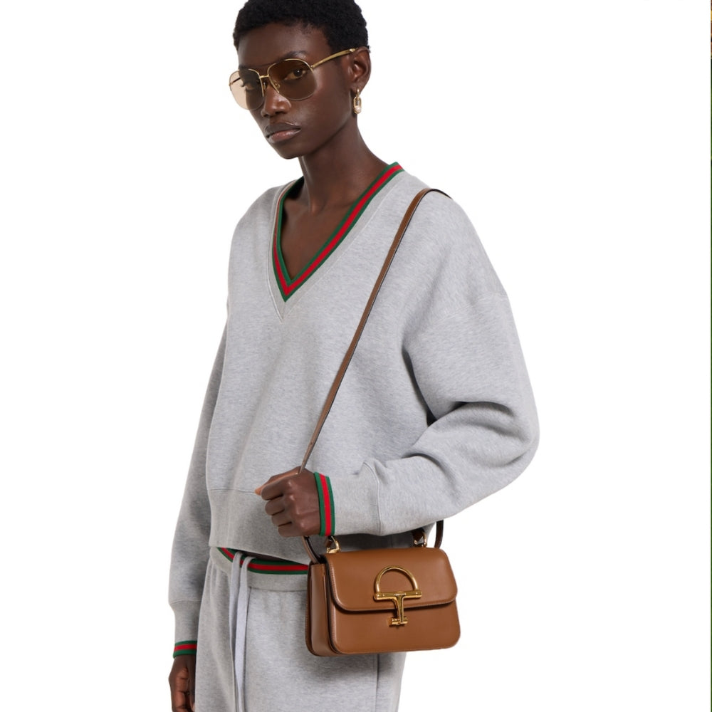 Gucci Siena Small Top Handle Bag Brown 19Cm