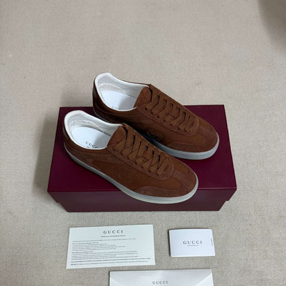 Gucci Men G75 Sneaker Light Brown Suede