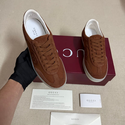 Gucci Men G75 Sneaker Light Brown Suede
