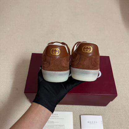 Gucci Men G75 Sneaker Light Brown Suede