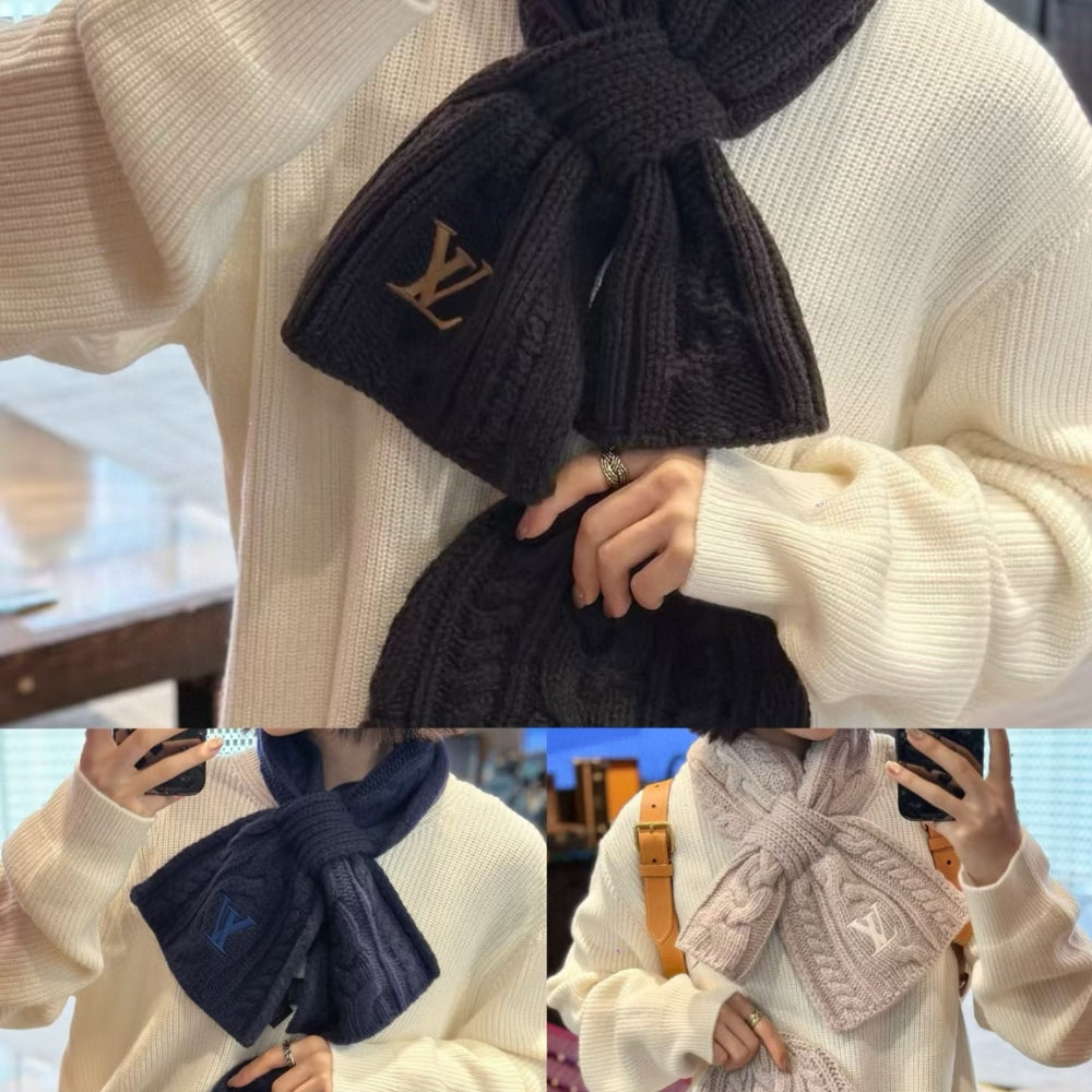 Louis Vuitton Only LV Mini Cable Scarf Brown 150Cm M96756
