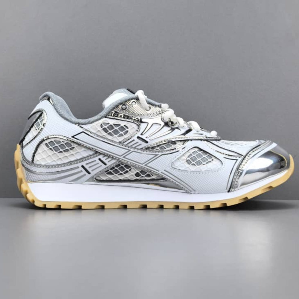 Bottega Veneta Orbit Sneaker Silver And White