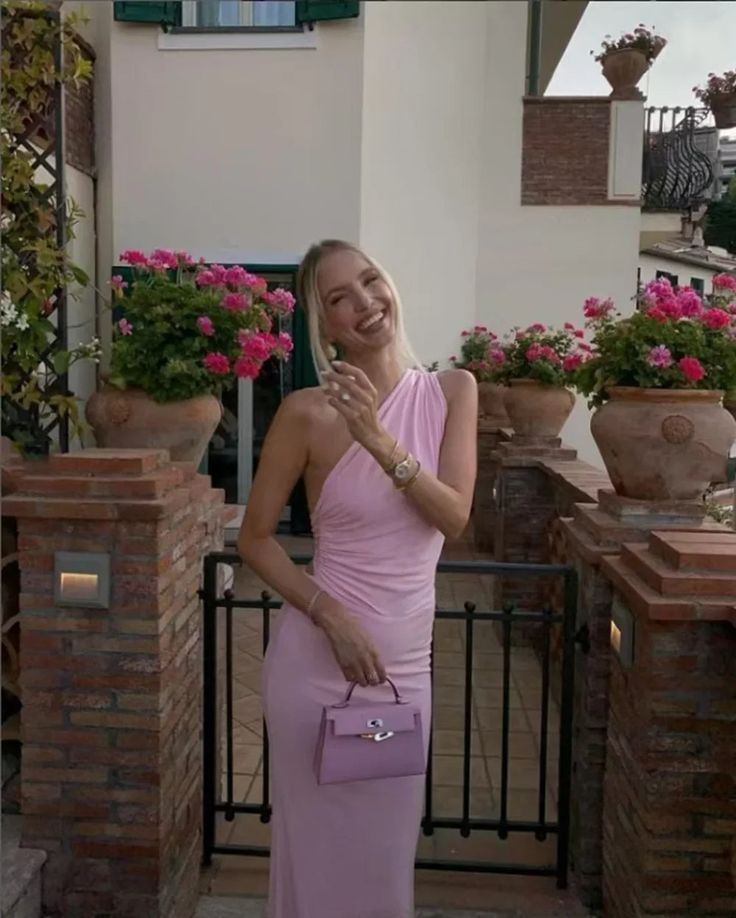 Pink One Shoulder Open Back Prom Dress Sheath Long Party Evening Gown cc2395