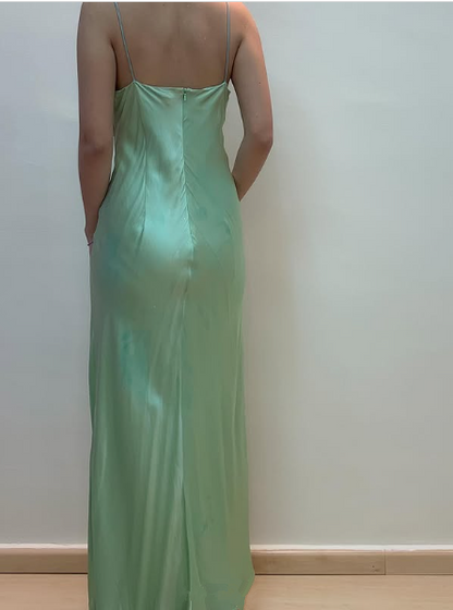 Fashion Green Straps Sheath Party Evening Gown Sweetheart Prom Dress With Beading cc2072